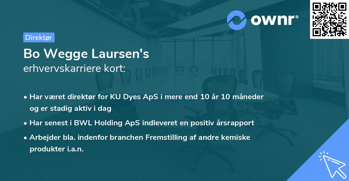 Bo Wegge Laursen's erhvervskarriere kort