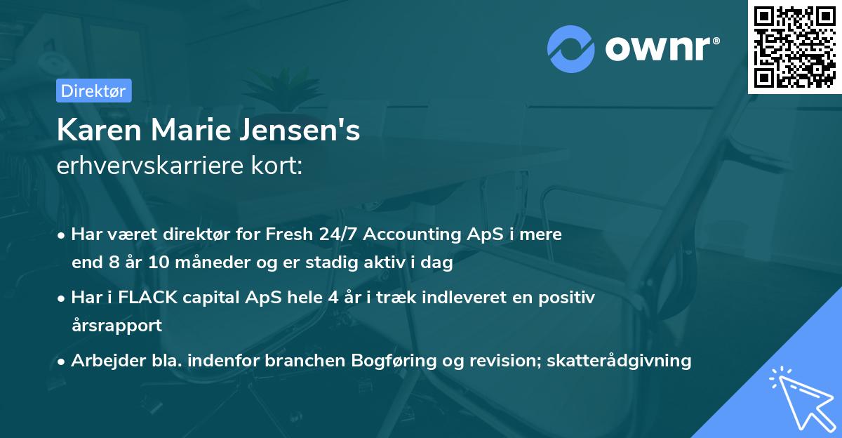 Karen Marie Jensen's erhvervskarriere kort