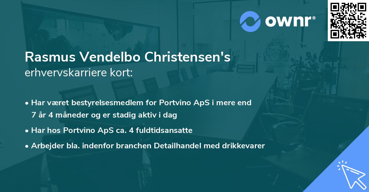 Rasmus Vendelbo Christensen's erhvervskarriere kort