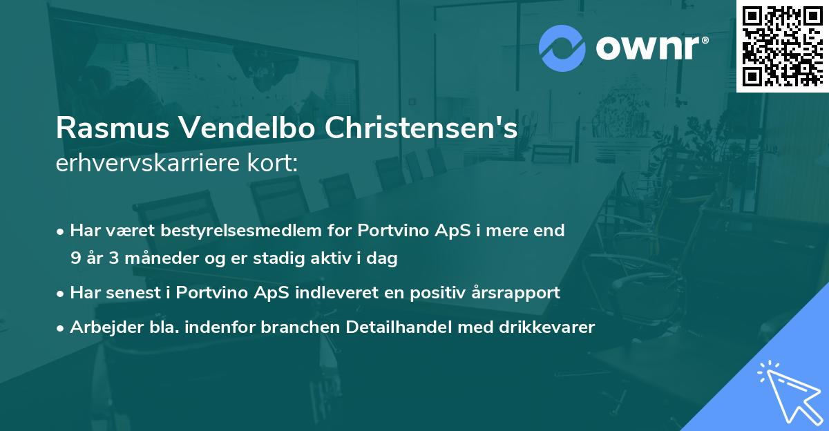 Rasmus Vendelbo Christensen's erhvervskarriere kort