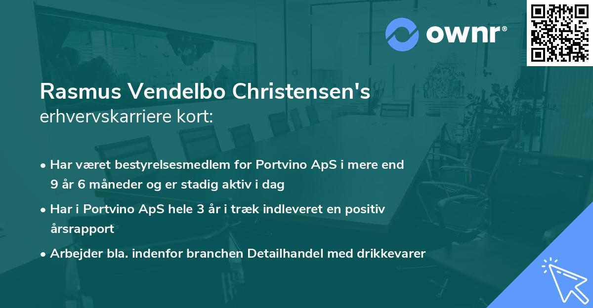Rasmus Vendelbo Christensen's erhvervskarriere kort