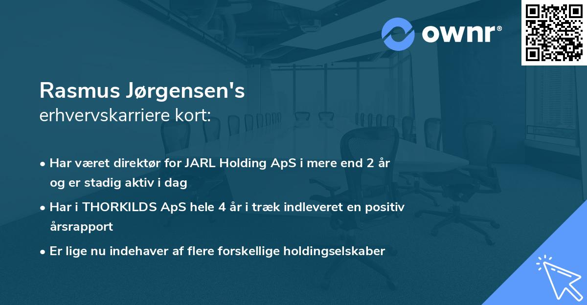 Rasmus Jørgensen's erhvervskarriere kort