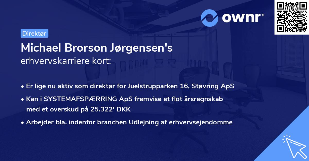 Michael Brorson Jørgensen's erhvervskarriere kort
