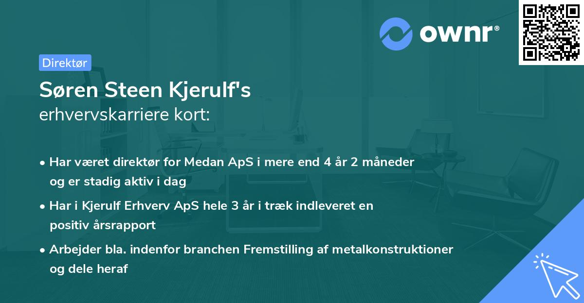 Søren Steen Kjerulf's erhvervskarriere kort