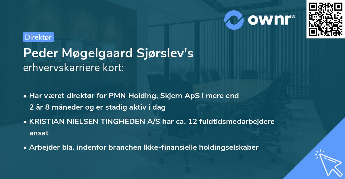 Peder Møgelgaard Sjørslev's erhvervskarriere kort
