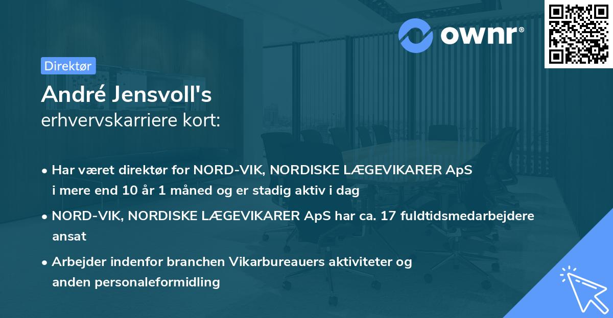 André Jensvoll's erhvervskarriere kort