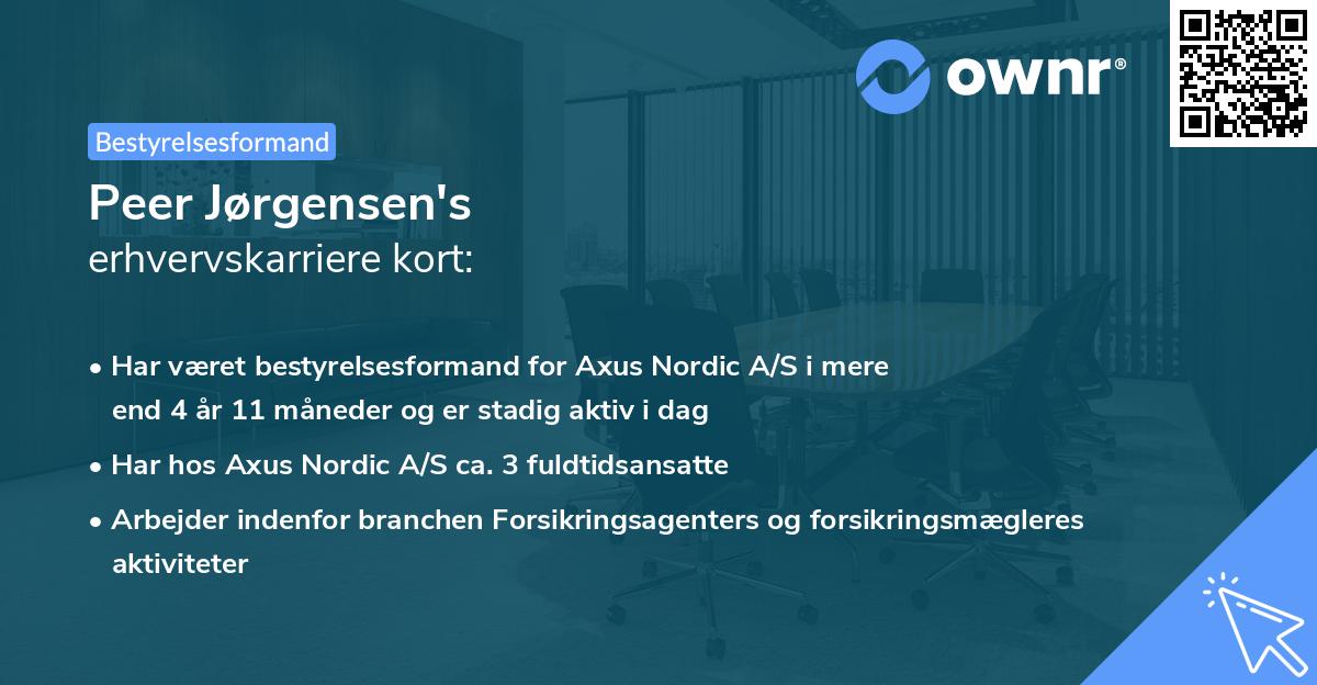 Peer Jørgensen's erhvervskarriere kort
