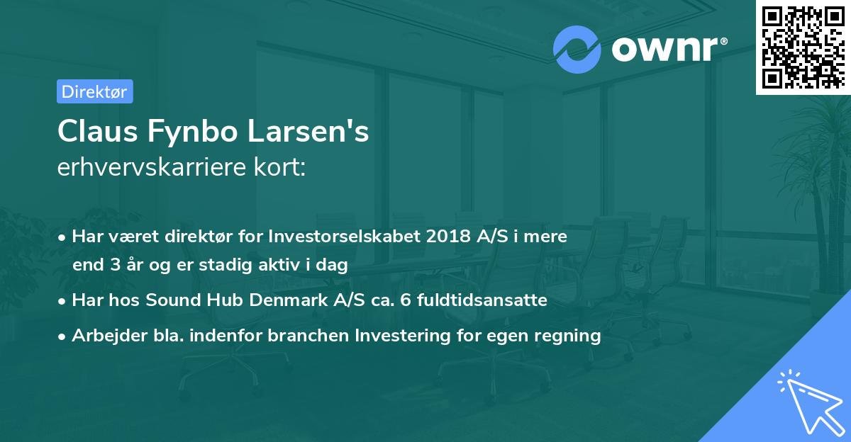 Claus Fynbo Larsen's erhvervskarriere kort