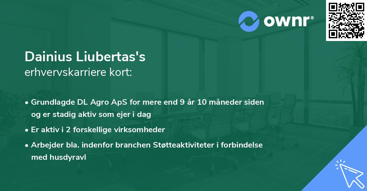Dainius Liubertas's erhvervskarriere kort