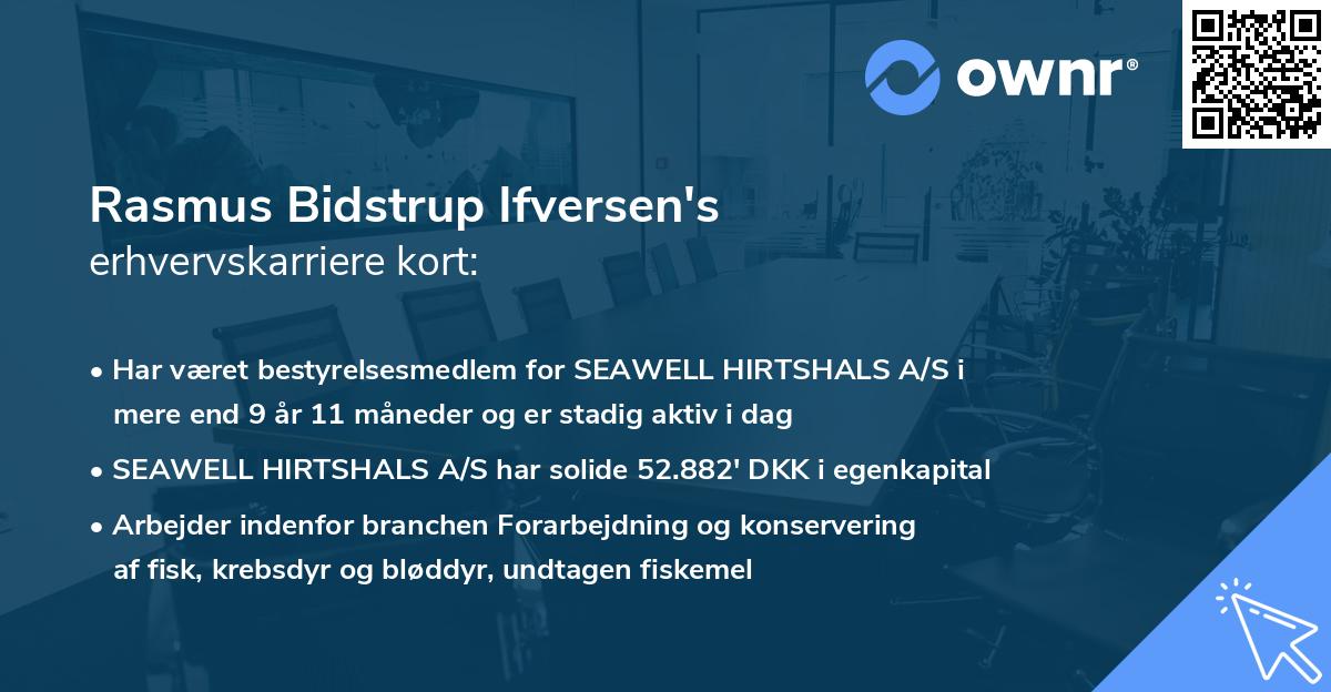 Rasmus Bidstrup Ifversen's erhvervskarriere kort