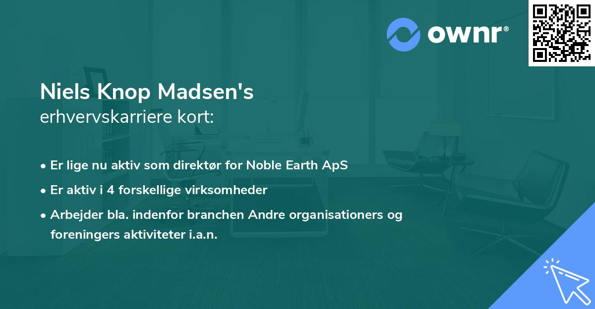 Niels Knop Madsen's erhvervskarriere kort