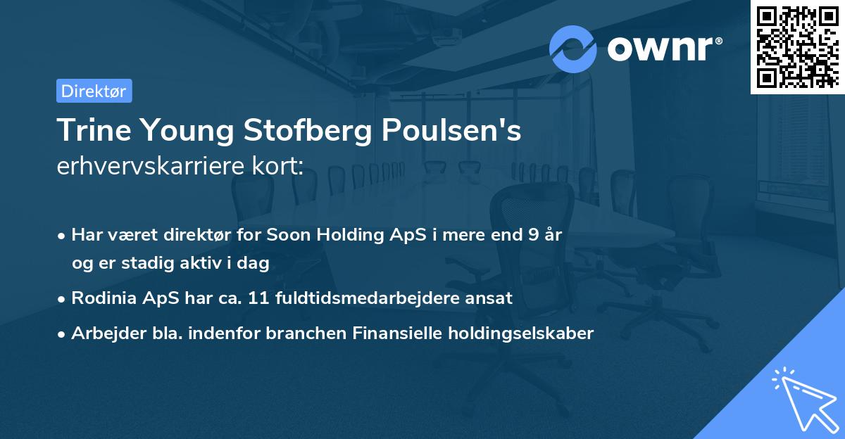 Trine Young Stofberg Poulsen's erhvervskarriere kort