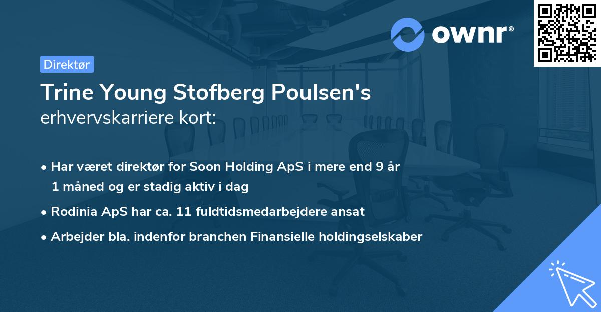 Trine Young Stofberg Poulsen's erhvervskarriere kort
