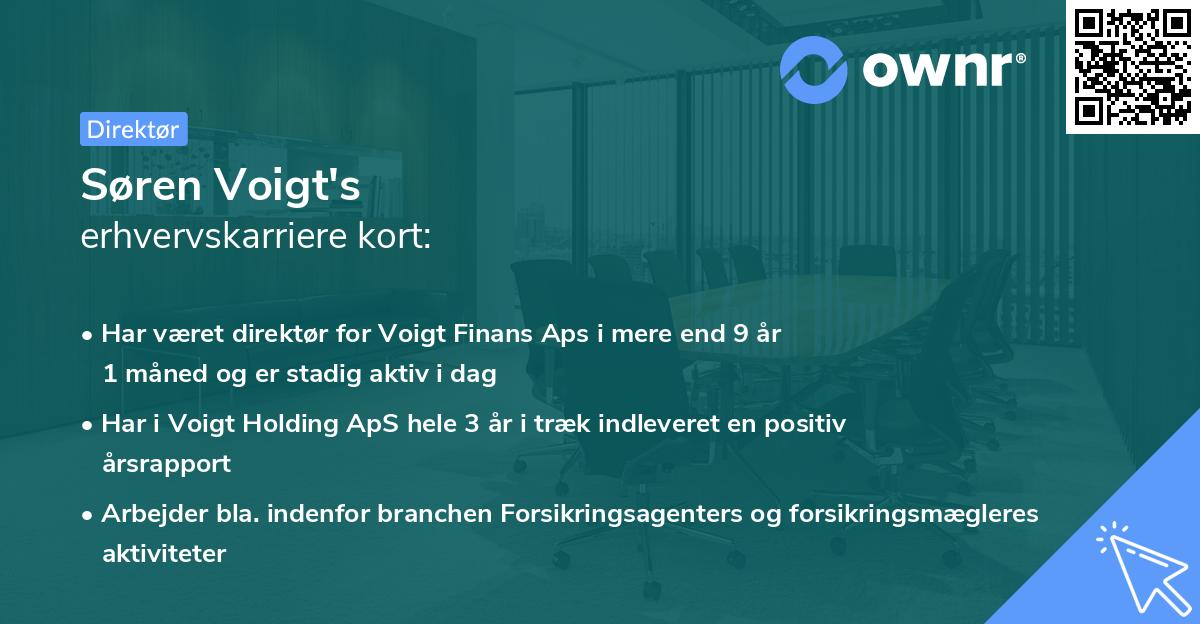 Søren Voigt's erhvervskarriere kort
