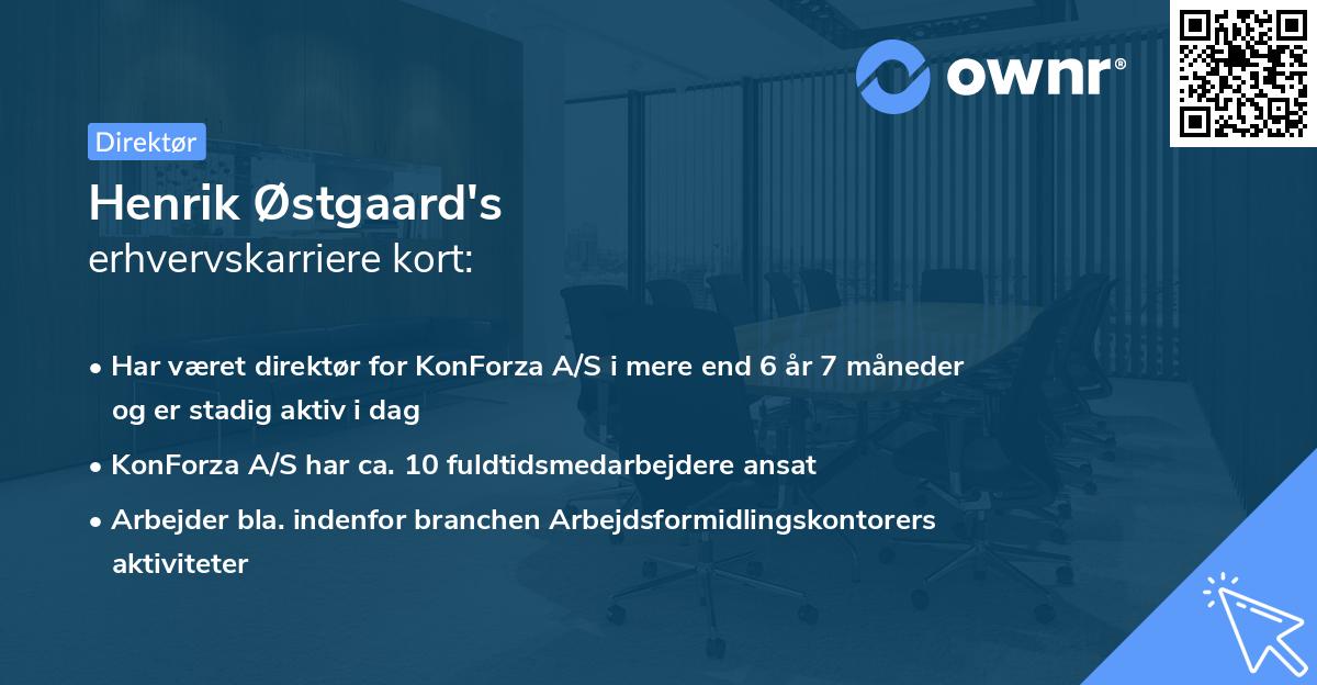 Henrik Østgaard's erhvervskarriere kort