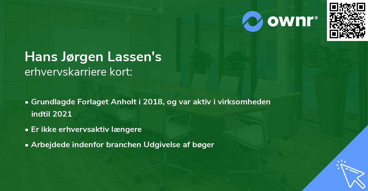 Hans Jørgen Lassen's erhvervskarriere kort