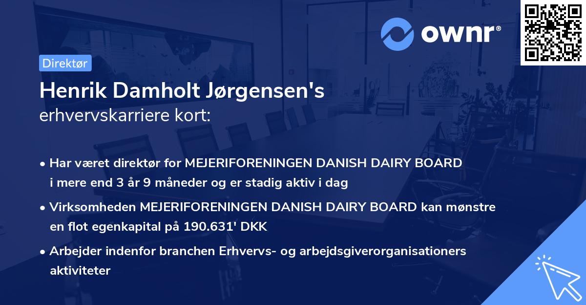 Henrik Damholt Jørgensen's erhvervskarriere kort