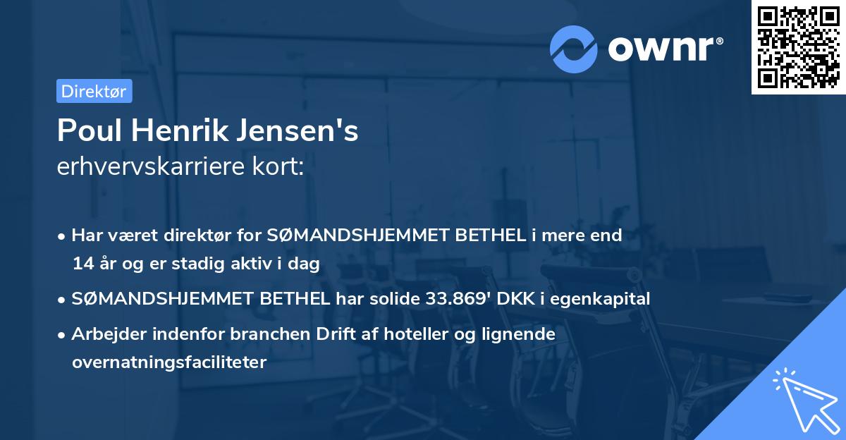 Poul Henrik Jensen's erhvervskarriere kort