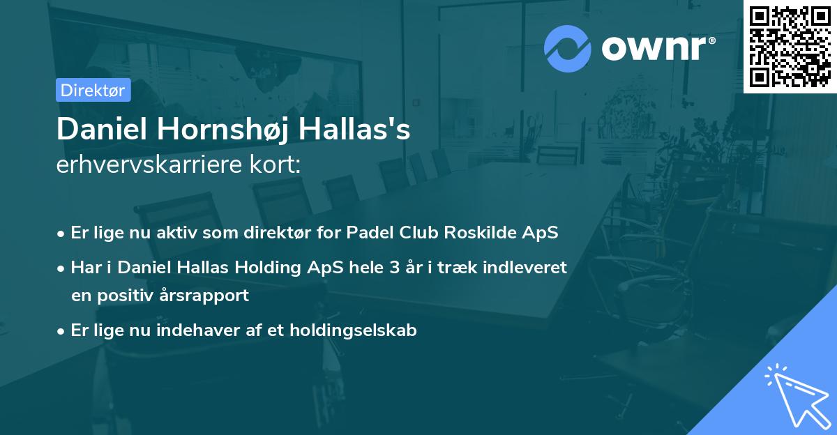 Daniel Hornshøj Hallas's erhvervskarriere kort