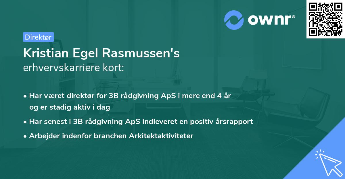 Kristian Egel Rasmussen's erhvervskarriere kort