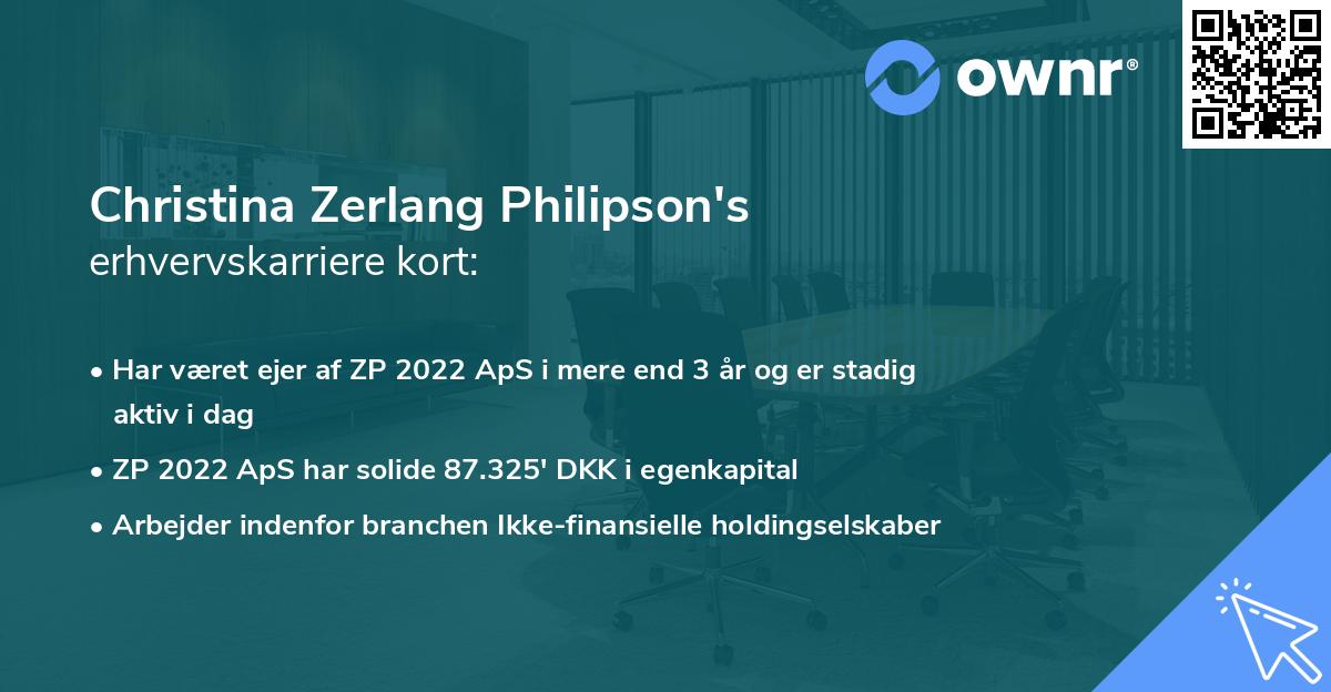 Christina Zerlang Philipson's erhvervskarriere kort