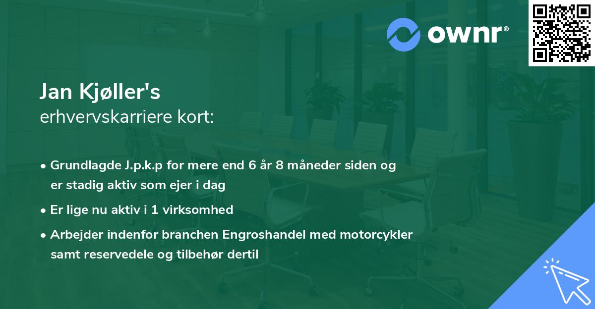 Jan Kjøller's erhvervskarriere kort