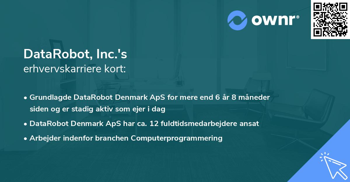 DataRobot, Inc.'s erhvervskarriere kort