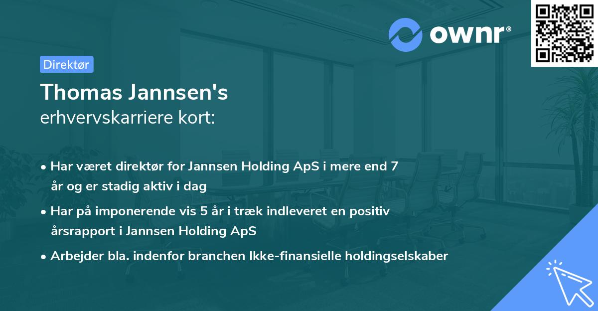 Thomas Jannsen's erhvervskarriere kort