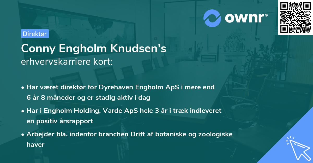Conny Engholm Knudsen's erhvervskarriere kort