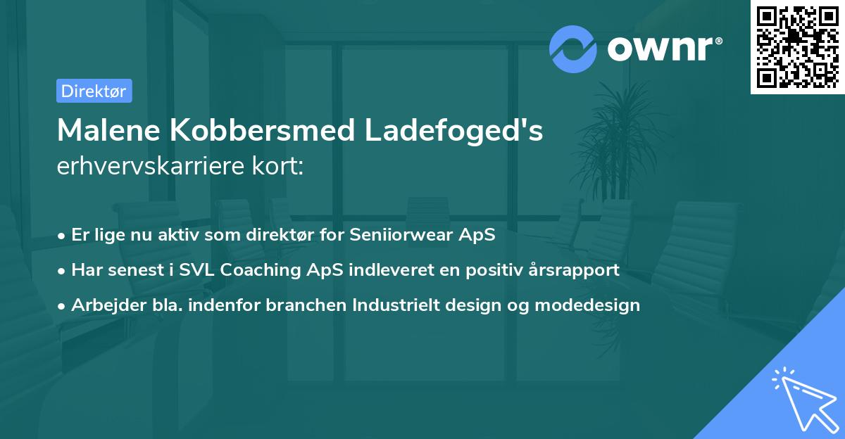 Malene Kobbersmed Ladefoged's erhvervskarriere kort
