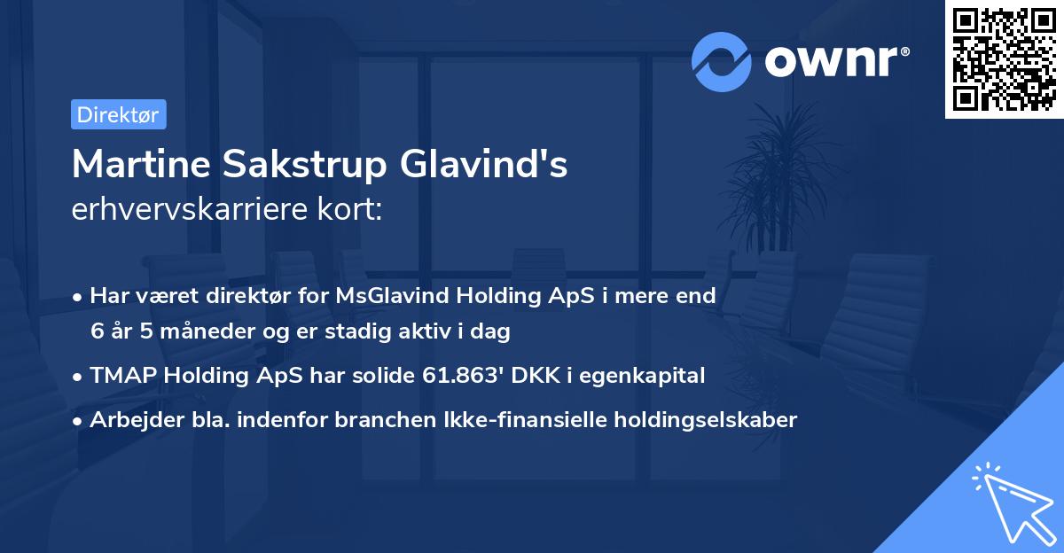 Martine Sakstrup Glavind's erhvervskarriere kort
