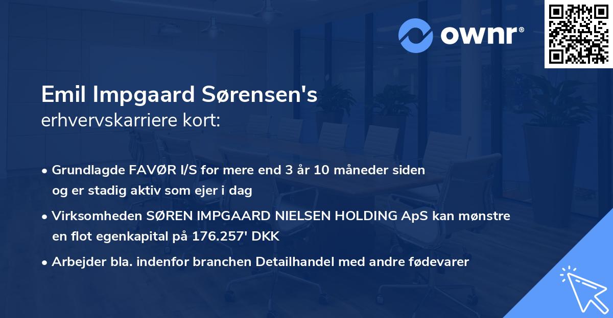 Emil Impgaard Sørensen's erhvervskarriere kort