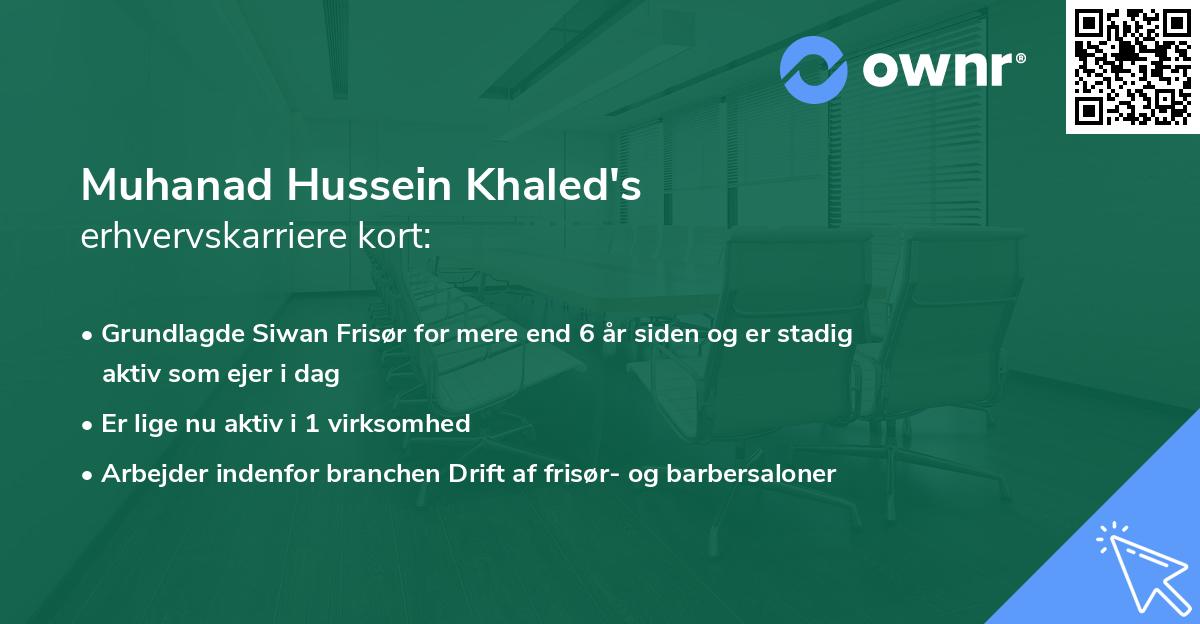 Muhanad Hussein Khaled's erhvervskarriere kort