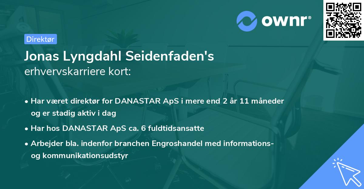Jonas Lyngdahl Seidenfaden's erhvervskarriere kort