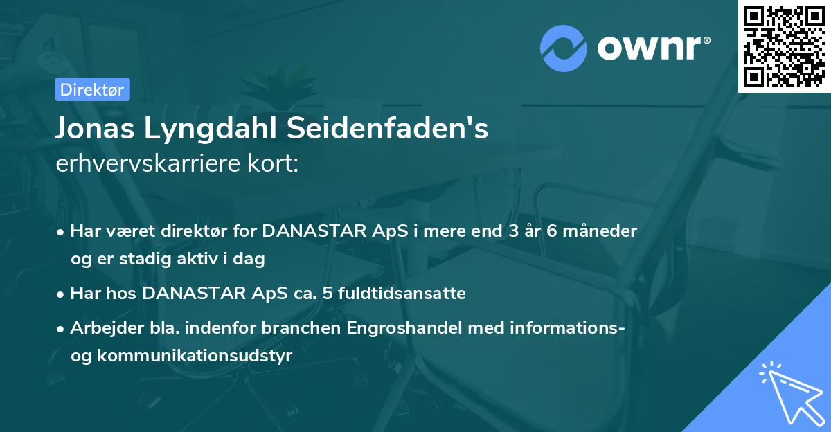 Jonas Lyngdahl Seidenfaden's erhvervskarriere kort
