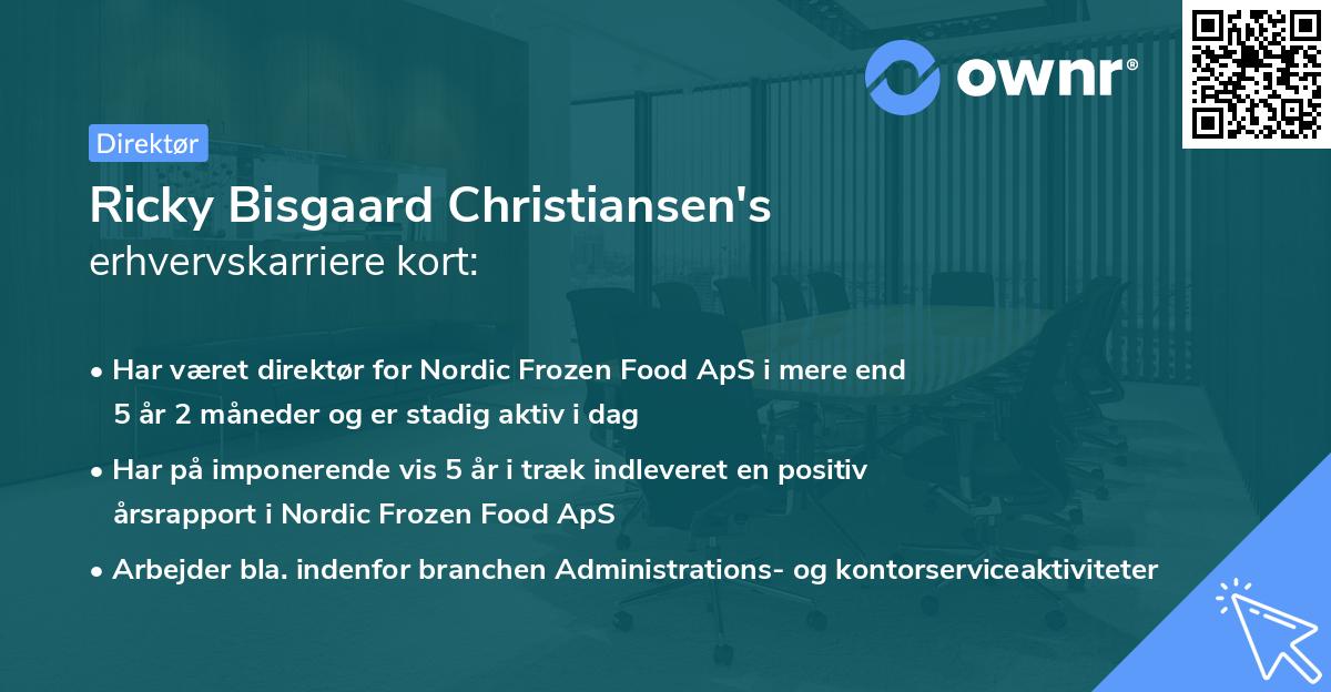Ricky Bisgaard Christiansen's erhvervskarriere kort