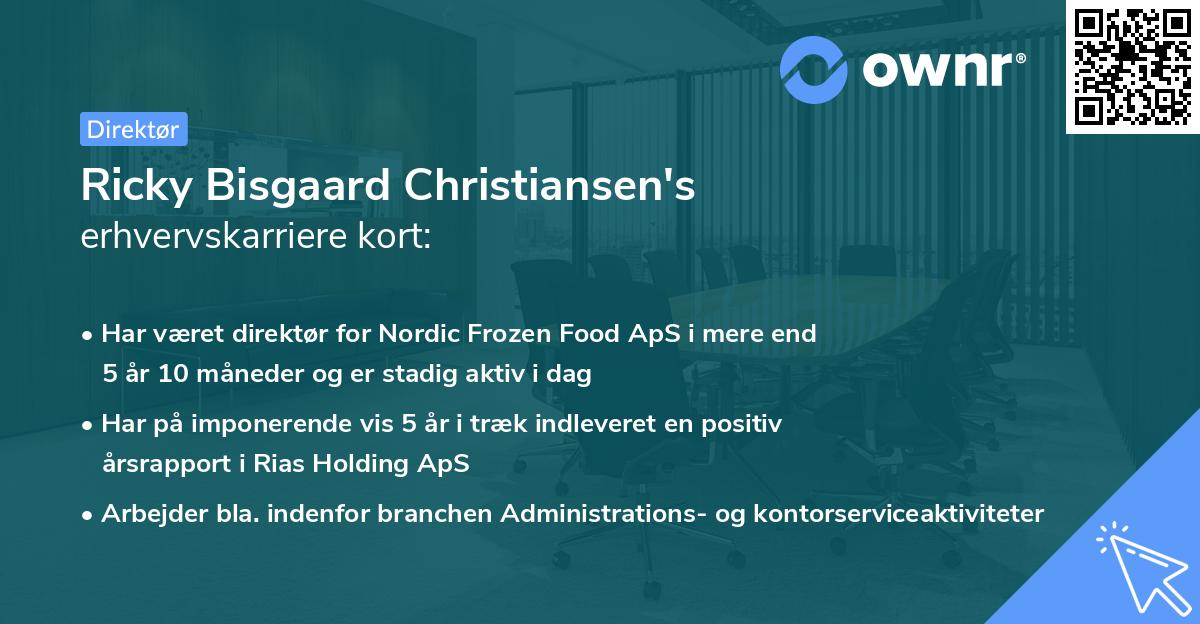 Ricky Bisgaard Christiansen's erhvervskarriere kort