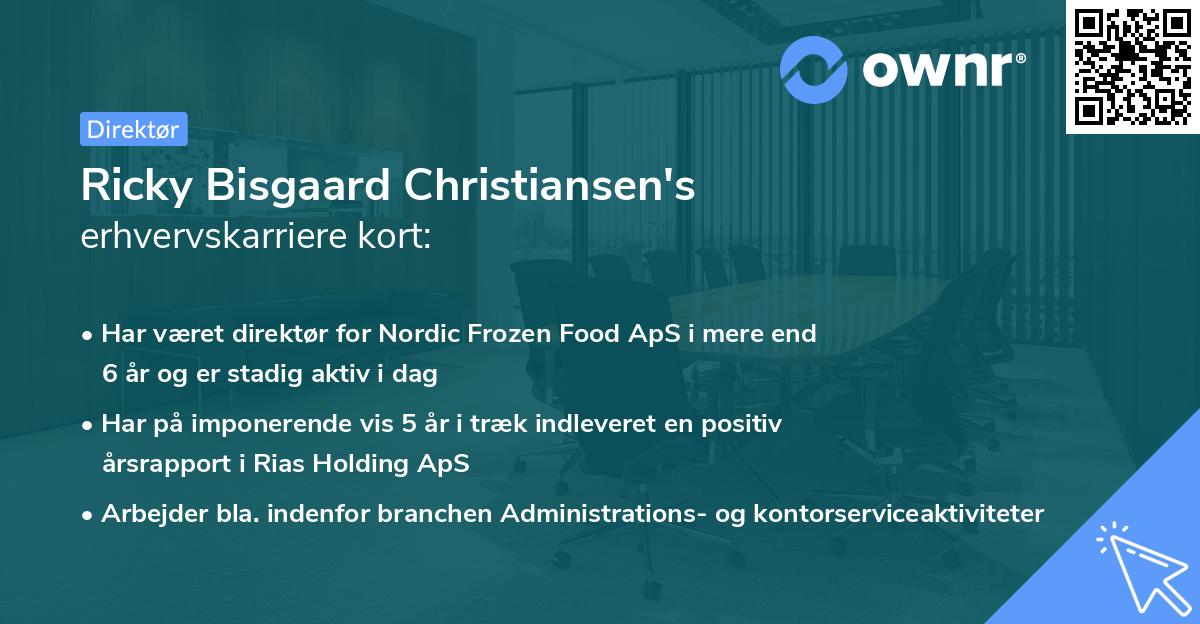Ricky Bisgaard Christiansen's erhvervskarriere kort