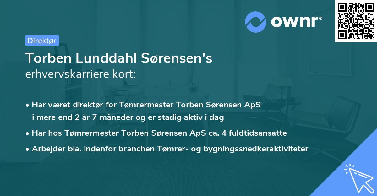 Torben Lunddahl Sørensen's erhvervskarriere kort
