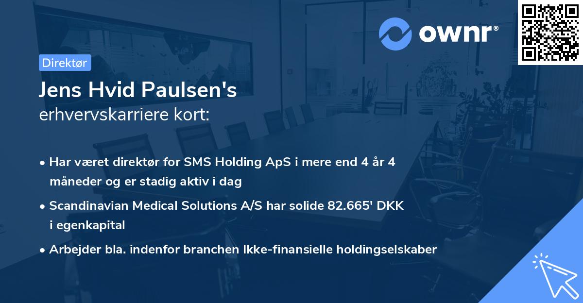 Jens Hvid Paulsen's erhvervskarriere kort