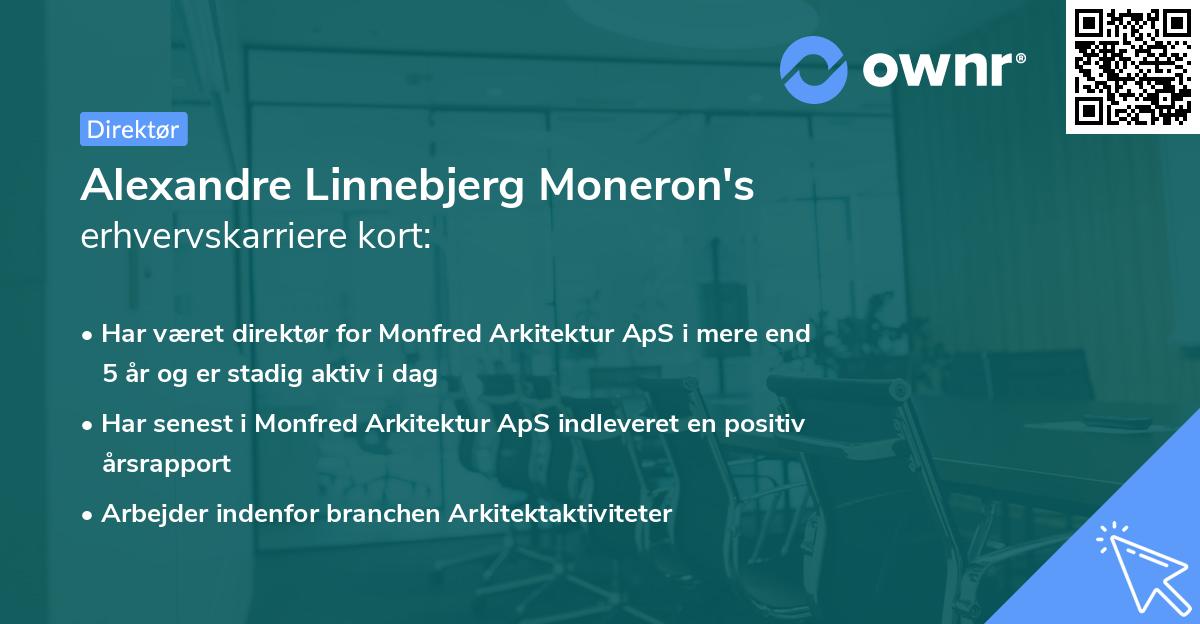Alexandre Linnebjerg Moneron's erhvervskarriere kort