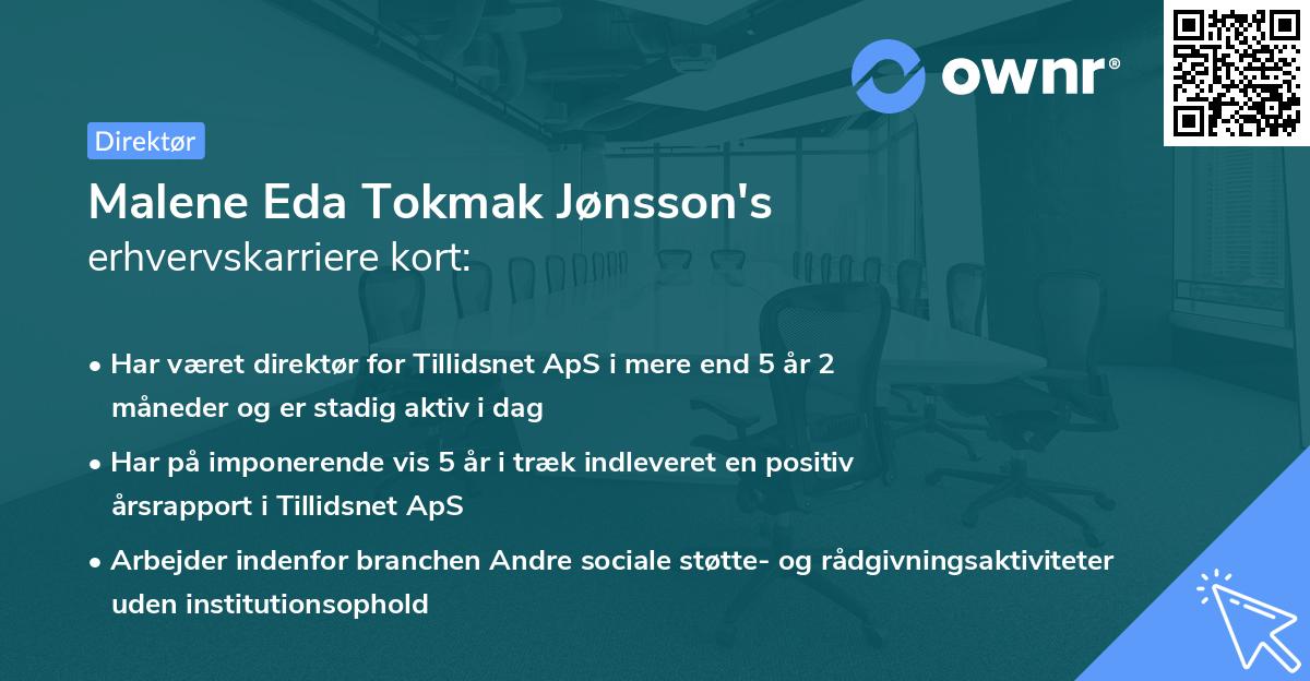 Malene Eda Tokmak Jønsson's erhvervskarriere kort