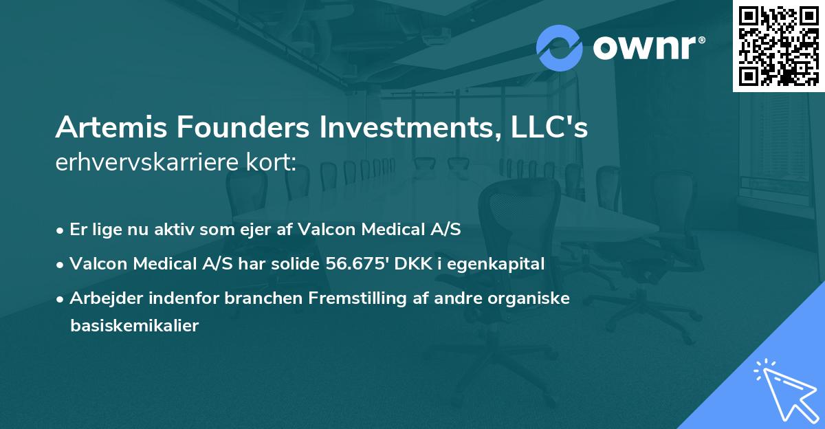 Artemis Founders Investments, LLC's erhvervskarriere kort