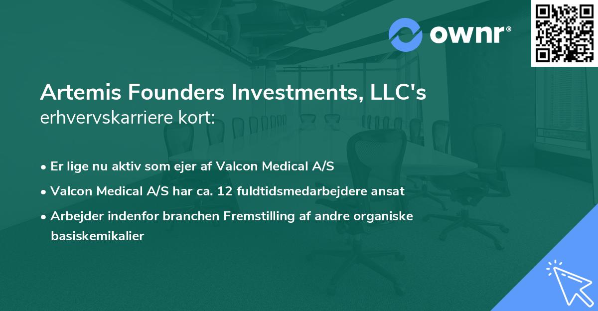 Artemis Founders Investments, LLC's erhvervskarriere kort
