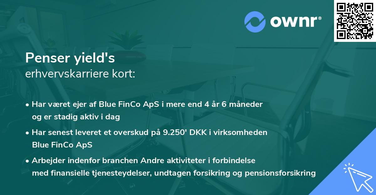 Penser yield's erhvervskarriere kort