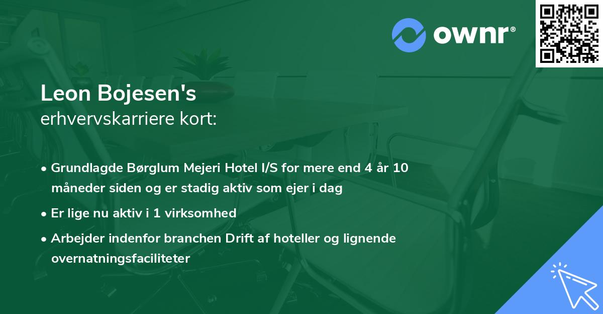 Leon Bojesen's erhvervskarriere kort