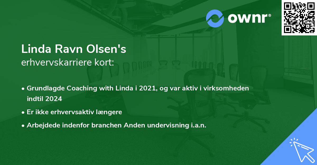 Linda Ravn Olsen's erhvervskarriere kort