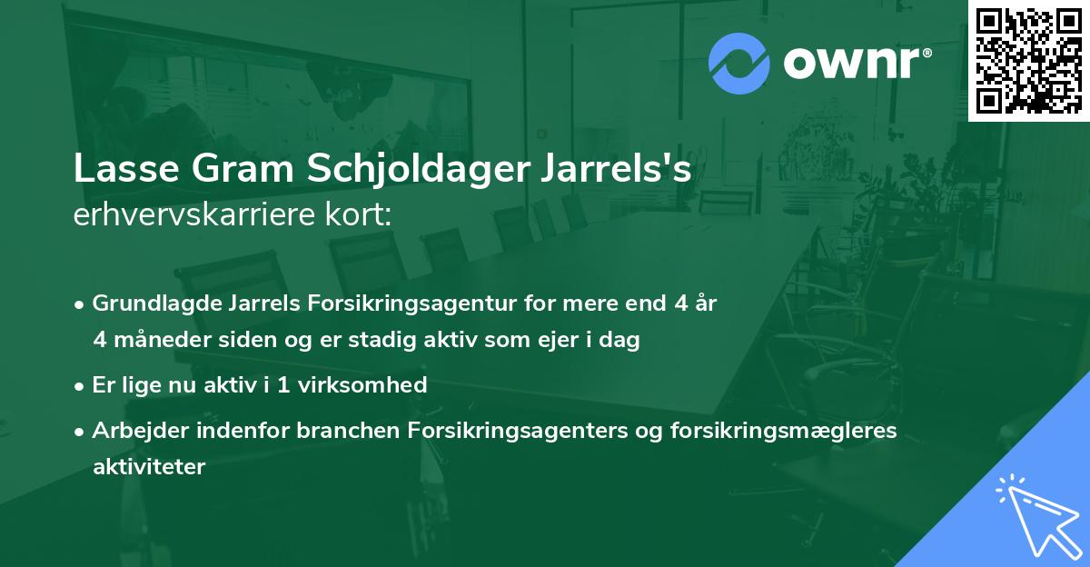 Lasse Gram Schjoldager Jarrels's erhvervskarriere kort