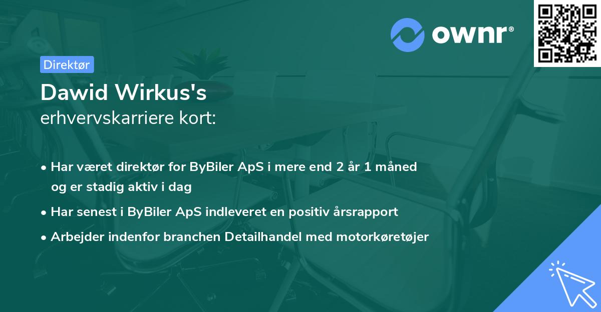 Dawid Wirkus's erhvervskarriere kort