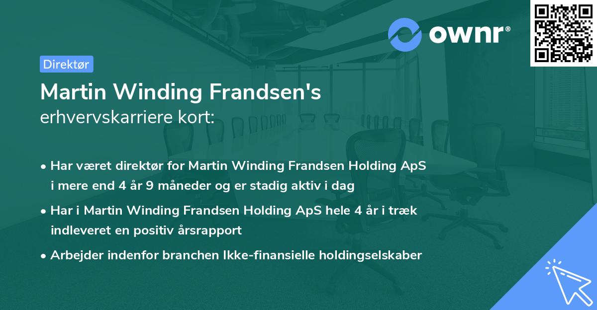 Martin Winding Frandsen's erhvervskarriere kort